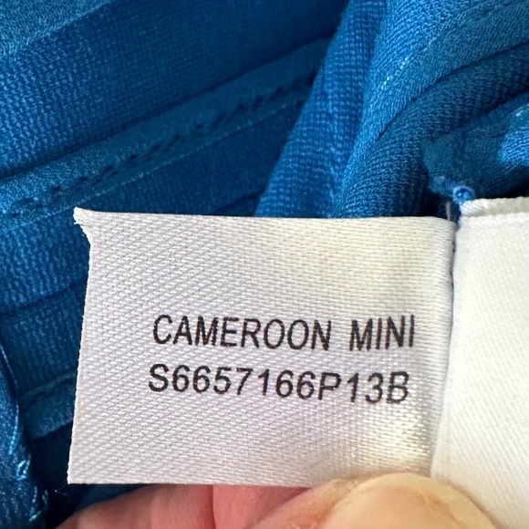 Diane Von Furstenberg Cameroon Stretch Jersey Mini Skirt Electric Blue Size 8 - Picture 12 of 14